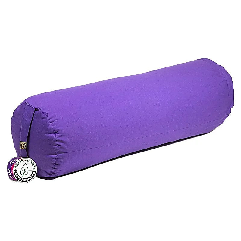 Meditation bolster purple organic cotton