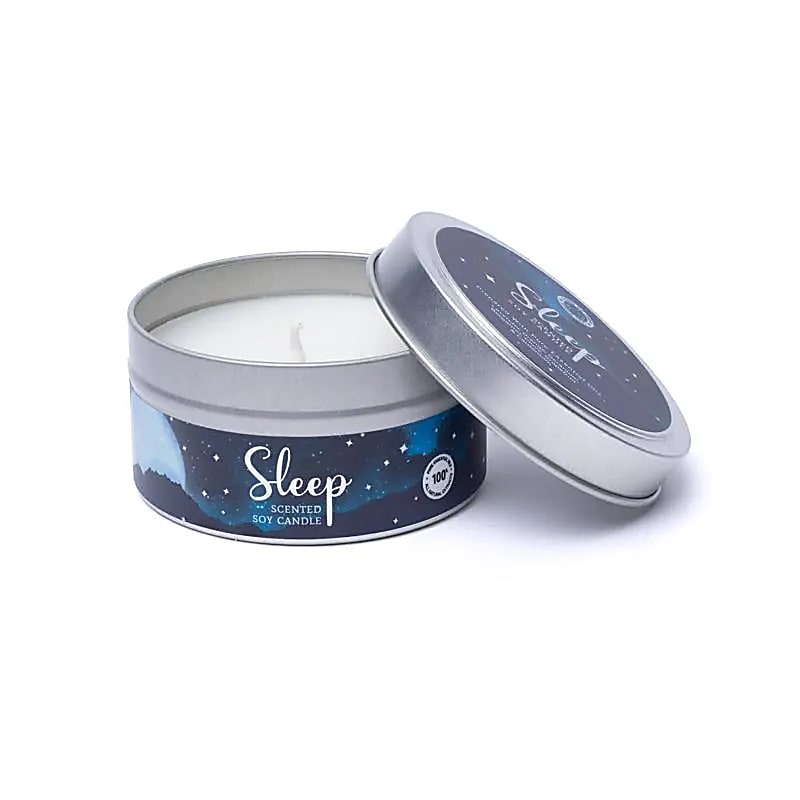 Sleep soy candle in travel tin
