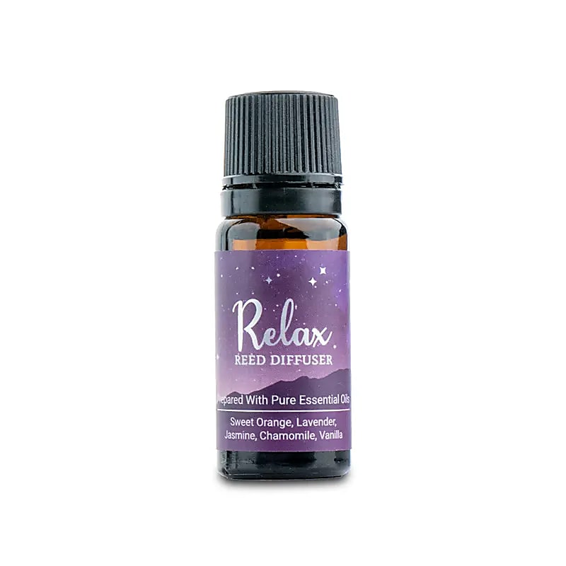 Relax essential oil box and bottle