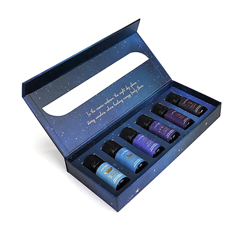 Starry Spell set open showing six oils