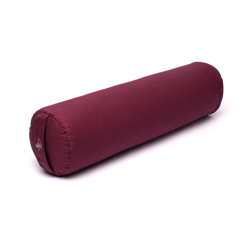 Meditation bolster light aubergine organic cotton